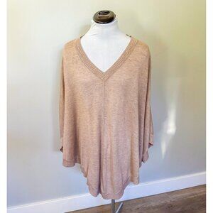 Splendid Beige Cashmere Poncho